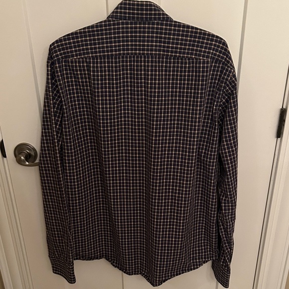 Boss Men's Blue & Tan Checkered Shirt, size 17 - Picture 8 of 10